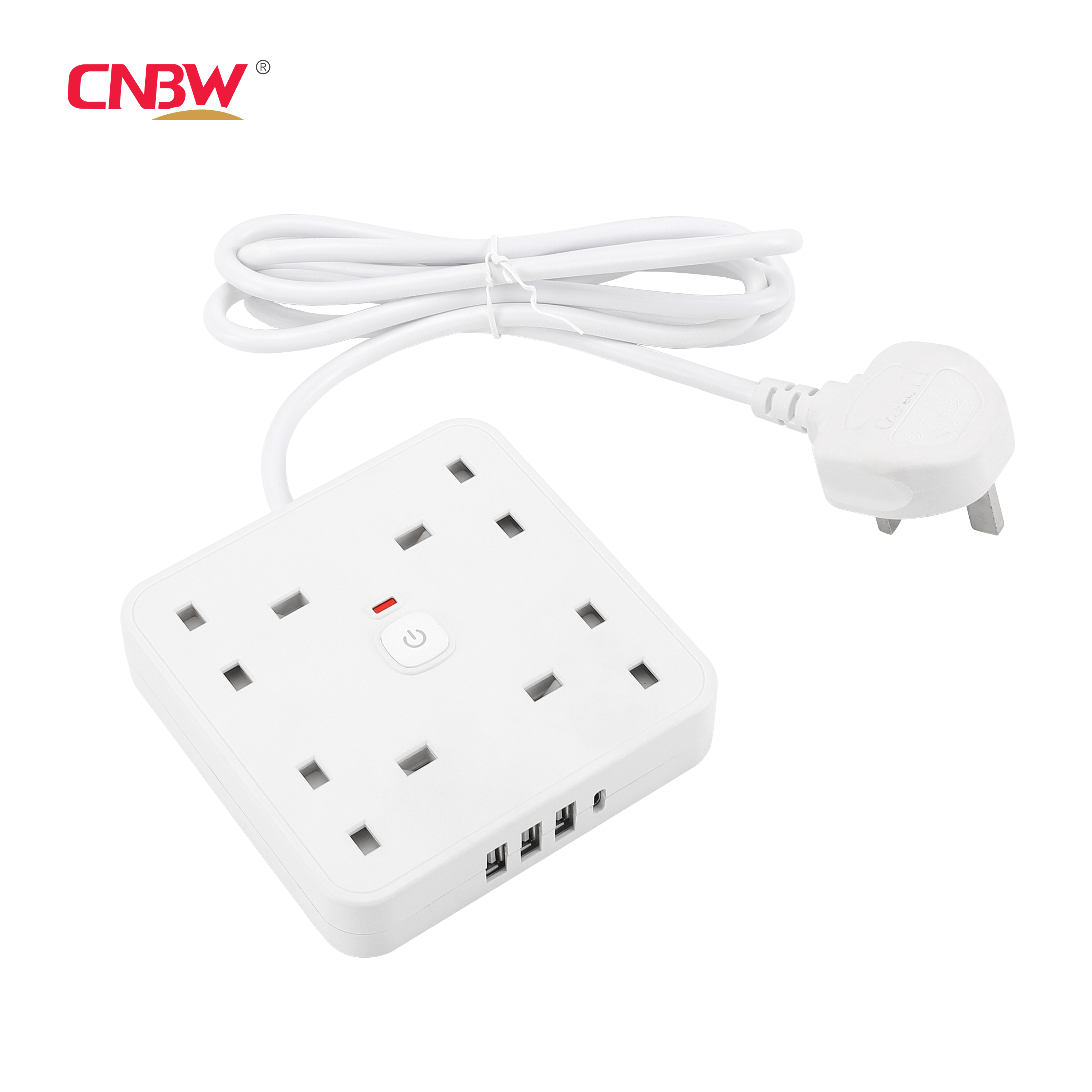 CNBW UK 3 USB A+C Switched Electrical Power Extension Socket 250V Rated Voltage Copper Conductor PC Material USB Power Socket Strip CNBW UK 3 USB A+C Switched Electrical Power Extension Socket 250V Rated Voltage Copper Conductor PC Material USB Power Socket Strip