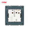 CNBW Factory Wholesale 220v-250v16A Uk Standard Round Style Electric 3pin Universal Switch Socket PC Wall Multi-plug Power Socket OEM/ODM Electroplated Inner Frame