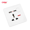 wall switch socket with USB,Wal USB switch socket with,3pin Universal Plug Socket with Usb Manufacturer,multi plug Usb charge power socket factory,universal Usb socket warehouse