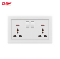 Wenzhou Factory OEM/ODM 13A 146 type UK Standard Double socket PC panel Electric universal socket Multi functional household use