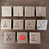 Factory OEM/ODM PC Flame Brushed Panel Switched Socket 220V-250V Electrical with 15A 3 Pin Round Plug Single Pole Type Wholesale