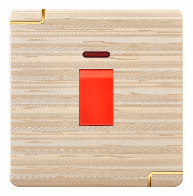 New Embossing PC Panel Bangladesh Wall 25a Switch Multifunctional Design Home/Hotel Electric Water Heater Switch 20A With Neon