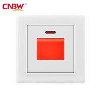 UK Standard Home Electrical High Quality Air Conditioner 45A High Power Wall Switch White 45A Electric Power Wall Ac Switch