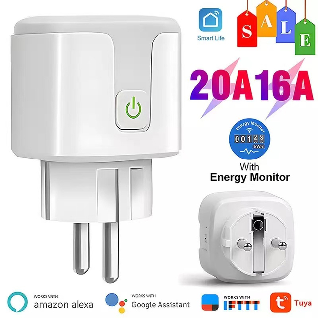 CNBW EU Plug 16A 220V Electric Wireless Smart Power Plug Energy Google Alexa Voice Control US Mini WiFi Smart Plug Socket from China manufacturer - Bowang Switch Socket Products Supplier