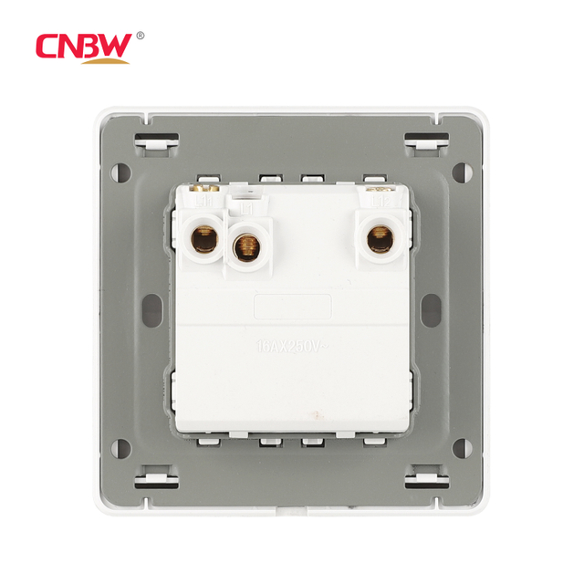CNBW Factory Uk Standard 16A Pc Electrical Wall Switch 2gang Brushed Color with Logo ODM/OEM Light Switch Best Selling in The Middle East
