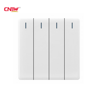 ODM/OEM 16A 250V Wall Switch Factory Wholesale PC Panel 4 Gang Electrical Touch Button Africa and Southeast Asia