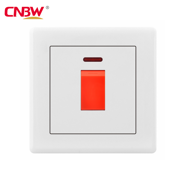 Home/Hotel/Business UK Standard Electrical Switching Power Supply White 25A Switch Power Water Heater Switch
