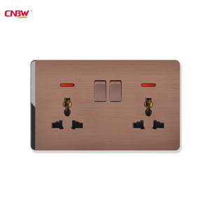 13 Amp Double Universal Socket Supplier,Twin Socket with Good Quality ODM/OEM Supplier,Multi Plug socket with switch,electrical sockets and switches manufacturer,PC 13A double Switch socket