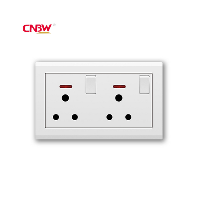 uk stardand double round 3pin Switch socket supplier,electric switch and socket switch 220v,Uk wall switch socket factory oem,wholesale best electric switches,glass panle switch supplier