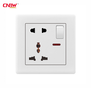 Factory OEM ODM uk Standard PC panel Electric Light 5pin universal switch socket wall universal socket with multi socket