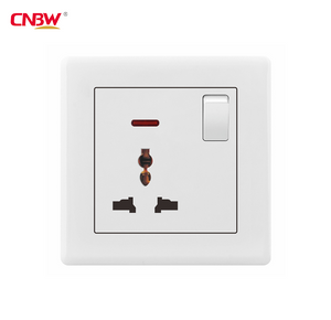 Wenzhou Factory OEM/ODM uk Standard PC panel Electric 3pin universal switch socket wall universal socket with multi socket