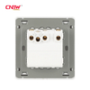 CNBW Factory Wholesale 220v-250v16A Uk Standard Round Style Electric Light Switches 3Gang 1/2way PC Wall Switch 3 Gang Switch with OEM/ODM Electroplated Inner Frame