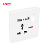 wall switch socket with USB,Wal USB switch socket with,3pin Universal Plug Socket with Usb Manufacturer,multi plug Usb charge power socket factory,universal Usb socket warehouse