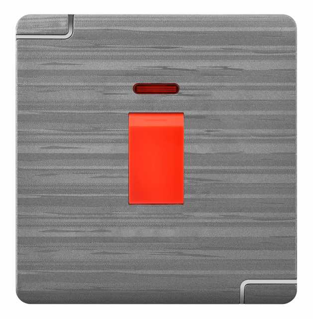 New Embossing PC Panel Bangladesh Wall 25a Switch Multifunctional Design Home/Hotel Electric Water Heater Switch 20A With Neon