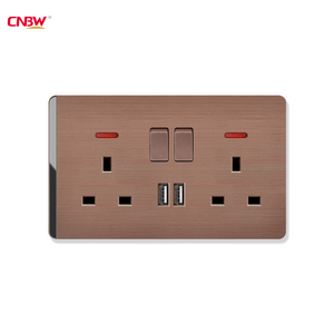 13 Amp USB charging socket supplier,Wall Switch Socket With USB Port,UK Plug socket with switch,Wholesale Switches Sockets Factory,PC 13A double Switch socket