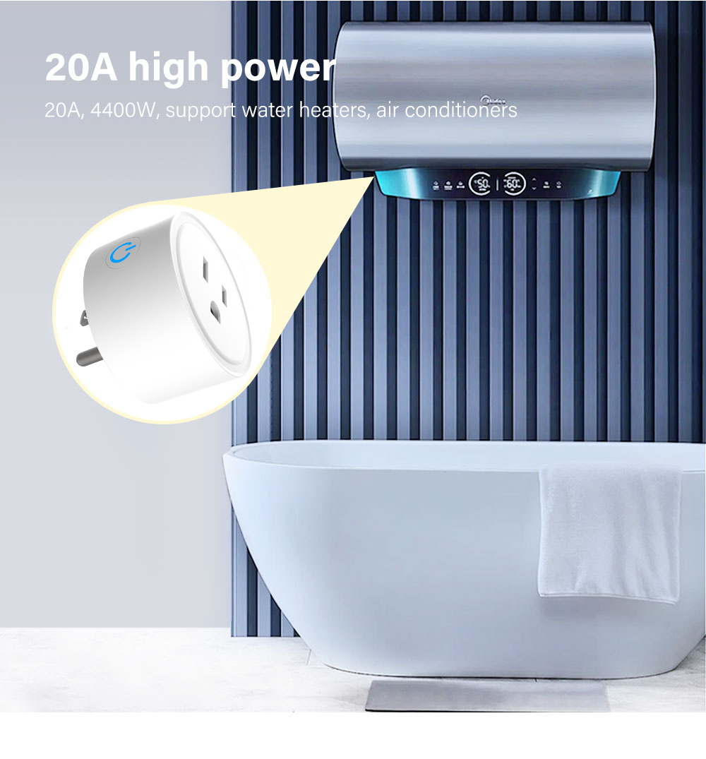 CNBW US Plug 16A 220V Electric Wireless Smart Power Plug Energy Google Alexa Voice Control US Mini WiFi Smart Plug Socket from China manufacturer - Bowang Switch Socket Products Supplier