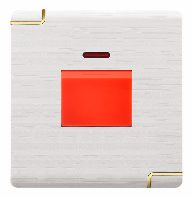 New Embossing PC Panel Bangladesh Wall 45a Switch Multifunctional Design Home/Hotel Electric Water Heater Switch 20A With Neon