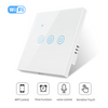 CNBW Eu/UK Standard Wifi Tuya 3 Gang Smart Switch Modern Smart Switches Wifi Smart Home Wireless APP Touch Glass Panel Light Switch