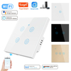 CNBW Eu/UK Standard Wifi Tuya Zigbee Homekit Smart Switch Wireless APP Touch Glass Panel Wall Smart Switch 1/2/3/4 Gang Smart Switch