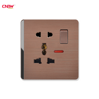 Electric 5pin Multi Plug Power Socket,Wall Switch Socket With Neon Supplier,1 Gang 5 Pin universal Switch Socket Factory,220V-250V 13A switch socket,universal plug socket