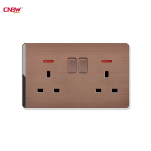 13 Amp Double UK Socket Supplier,UKTwin Socket with Good Quality ODM/OEM Supplier,UK Plug socket with switch,electrical sockets and switches manufacturer,PC 13A double Switch socket
