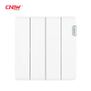 Light Push Button Touch Electric Power Wall Switches manufacturer,light Switch factory,4gang 1way switch item,wall switch factory,OEM UK Standard Design Electric 4Gang 1Way Wall Switch