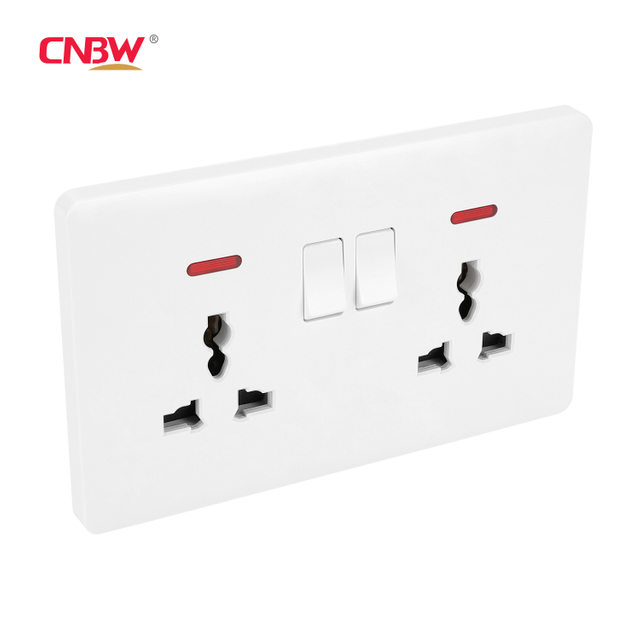 Multi functional household use Switch socket factory,Double switch socket factory,13A Double wall universal switch socket supplier,double 13a socket with 2 gang switch supplier,double electric sockets and switch factory