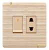 Multifunctional Household Use 1gang 2 Pin Switch Socket White/Coffee Touch Switch With Socket
