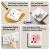 2026 CNBW Switch Socket Factory13A Ultra-Thin 3Pin Universal Multi Plugs Socket PC UK 220V-250V Electric Power Copper Material